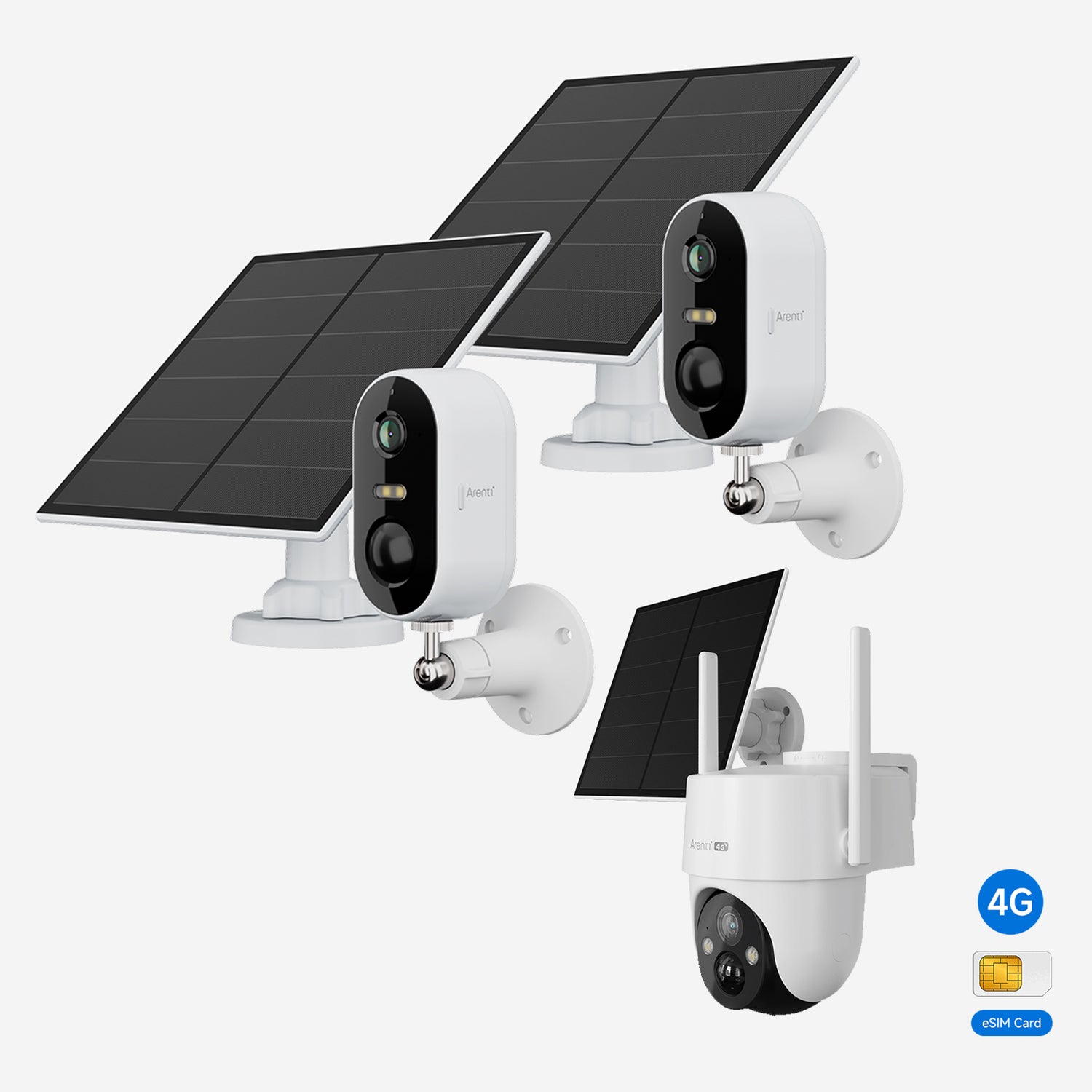 Bundle - 2 GO1 Kit Oudoor Security Camera & GO3G 4G LTE Security Camera