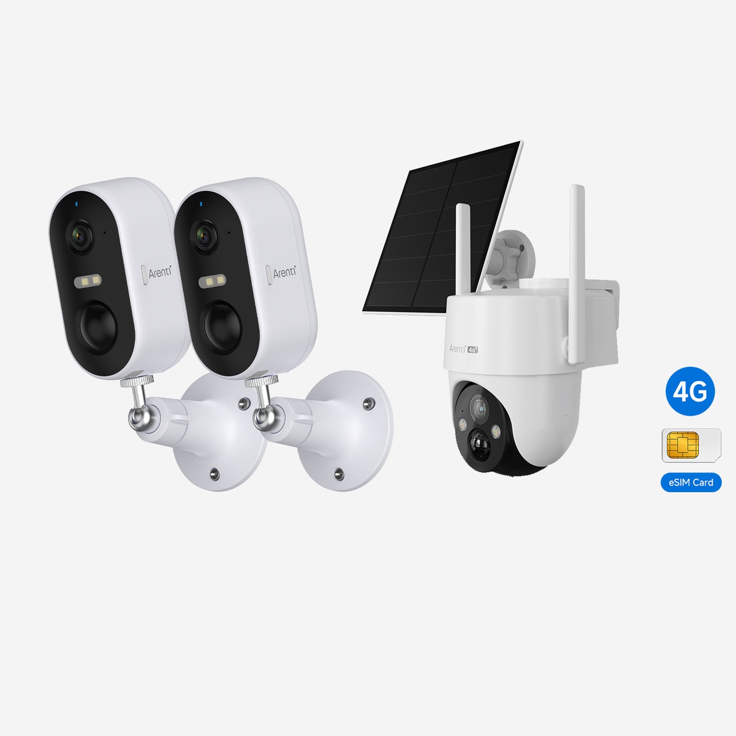 Bundle - 2 GO1 Oudoor Security Camera & GO3G 4G LTE Security Camera