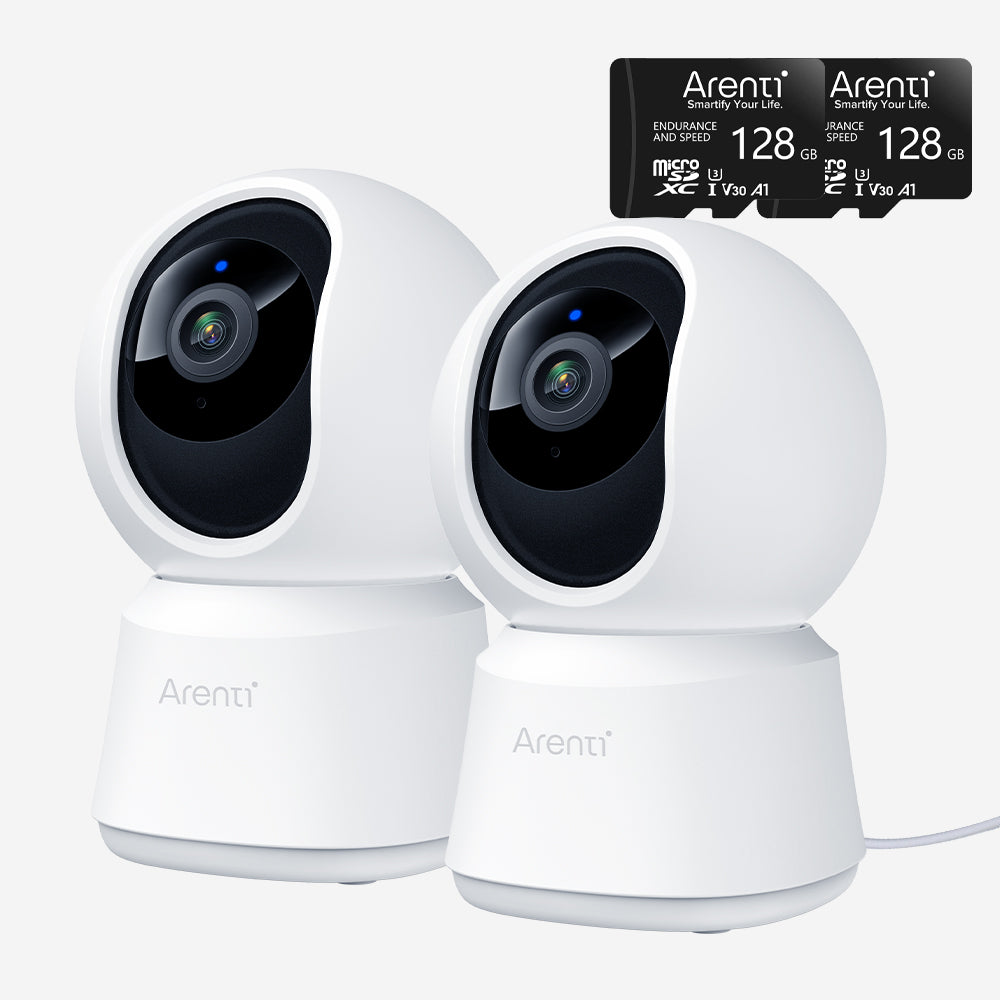 Bundle-2 P2F Indoor Security Camera & 2 128GB SD Card