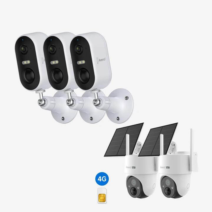 Bundle-3 GO1 Oudoor Security Camera & 2 GO3G 4G LTE Security Camera