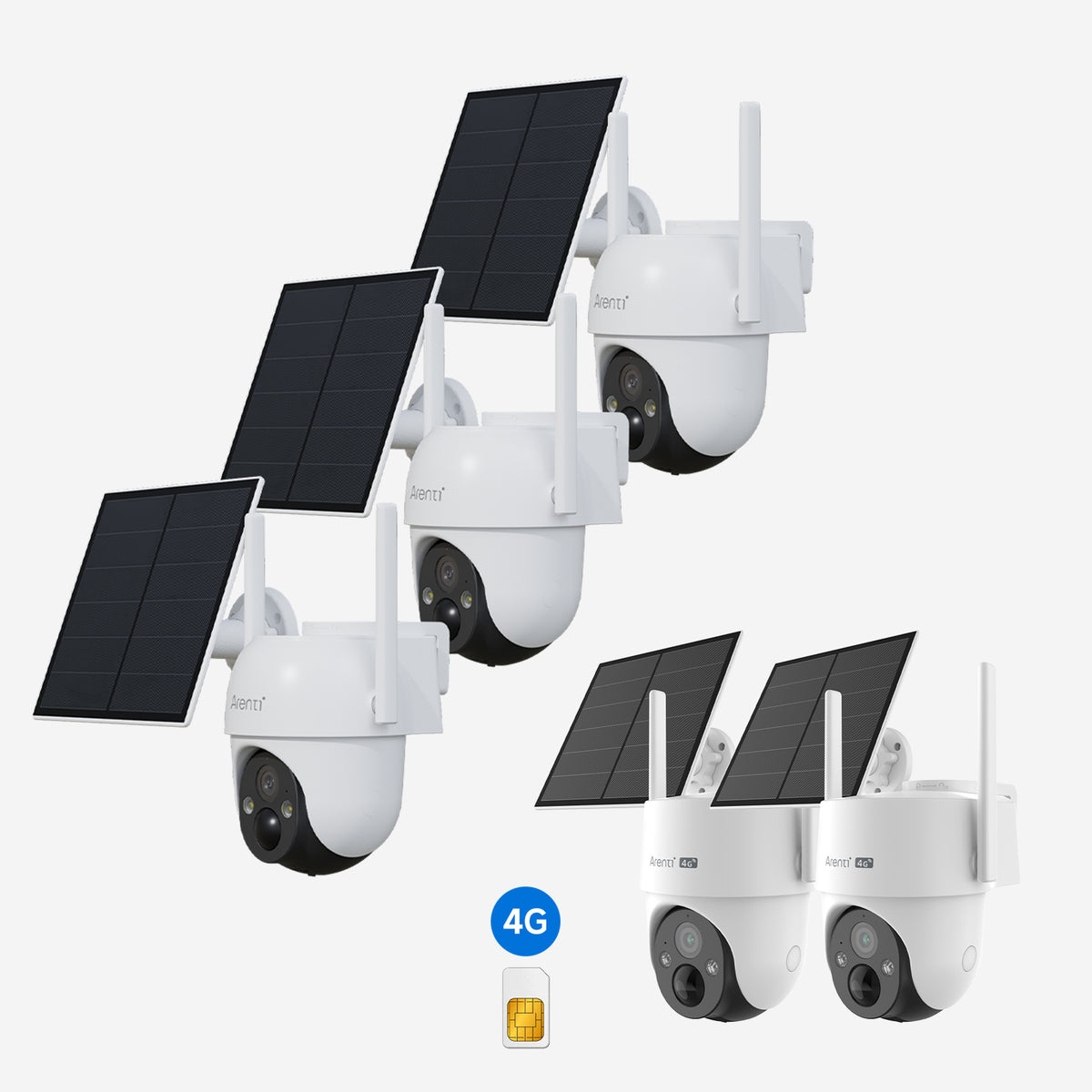 Bundle-3 GO2T Oudoor Security Camera & 2 GO3G 4G LTE Security Camera