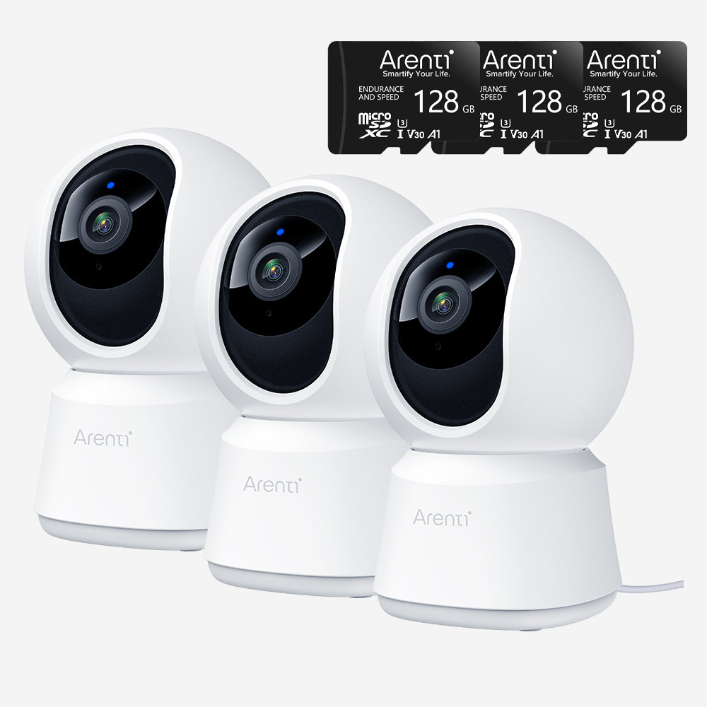 Bundle-3 P2F Indoor Security Camera & 3 128GB SD Card