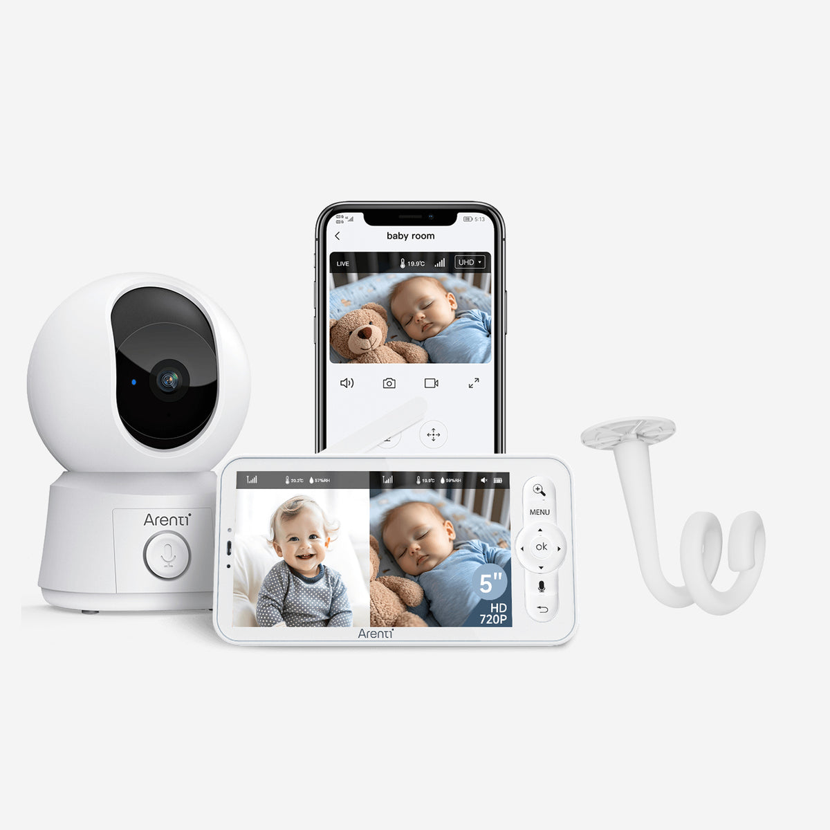 Bundle-AInanny B2 Kit (1 camera & 1 screen) & Bracket