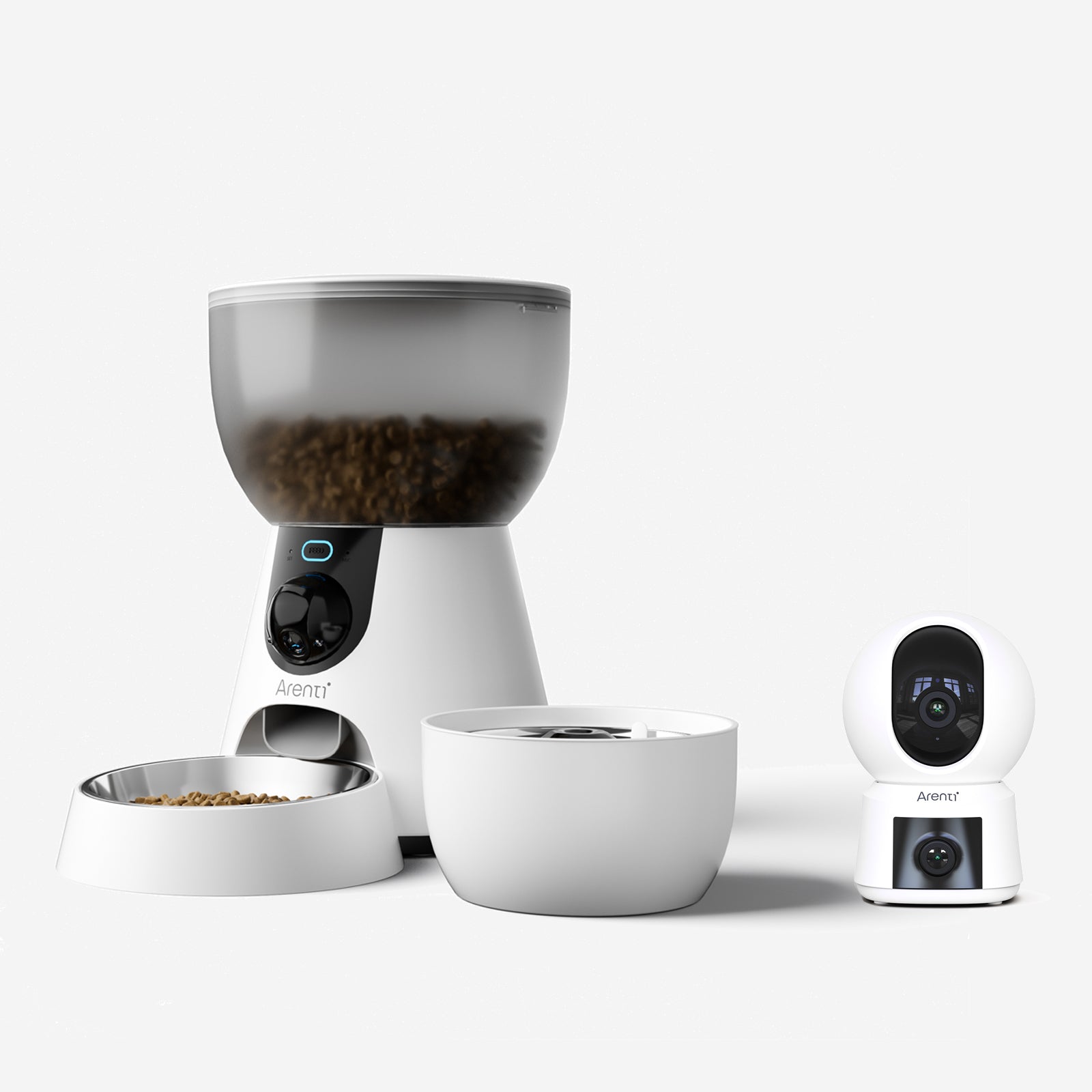Bundle Smart Pet Feeder1 Kit & P3TT Indoor Security Camera